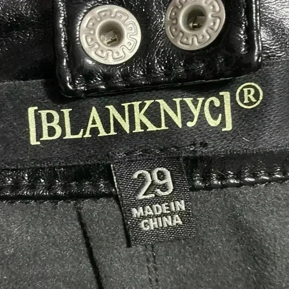BLANKNYC Other Worldly Overall Women’s 29 Shiny Black Vegan Leather Punk NWT - Picture 14 of 16